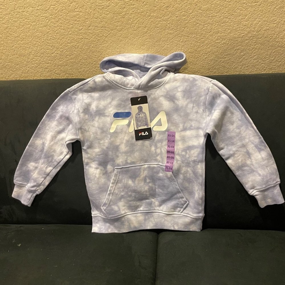 Fila Youth Girls Purple Tie Dye Pullover Hoodie